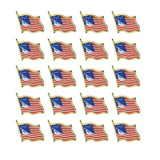 10/20/100pcs American Flag Waving Lapel Pins United States USA Badge Pin Patriotic Enamel Suit Jacket brooches