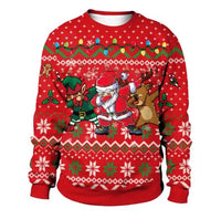 Clothing Wholesale Unisex Men Women 2026 Ugly Christmas Sweater Santa Elf Christmas Funny Fake Hair Sweater Autumn Winter Tops