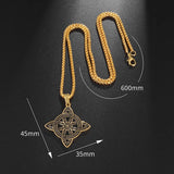 Exquisite Stainless Steel Pattern Witch Knot Pendant Necklace Celtic Knot Lucky Jewelry Christmas Gift for Friends and Family
