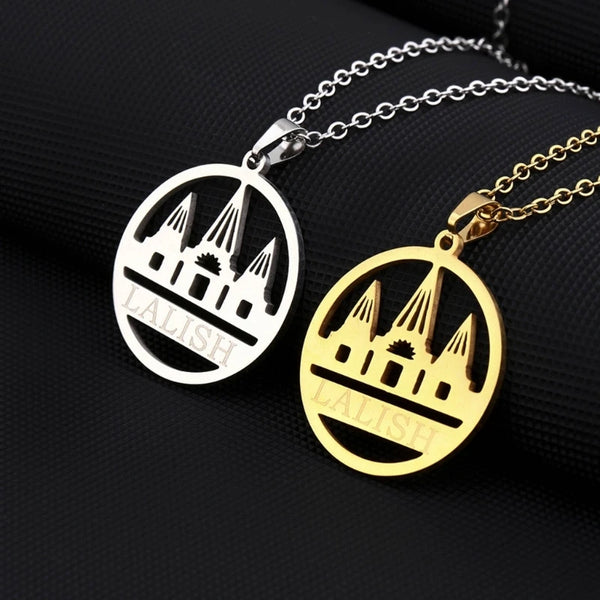 N5KA Trendy Ethnic Yazdi Lalish Temple Pendant Necklace Ornament Fashionable Neck Chains Adornment for Gatherings Parties