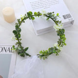 Gift Costume Cosplay Fairy Flower Leaf Headbands Photoshoot Simulated Elven Princess Tiara Black Flower Antler Crown Wedding