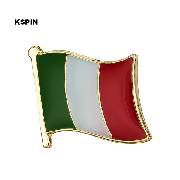 Italy Flag Badge Brooch Natinal Lapel Pins Flag Lapel Pins Country Flag Badge