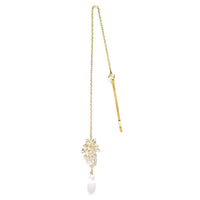 Imitation Pearl Pendant Forehead Chain Headband Hair Jewelry for Women Free Shipping Wedding Indian Zircon Leaf Head Chain Gift