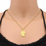 2024 new fashion stainless steel German map necklace for men and women geometric national style collarbone chain anniversary sma
