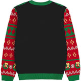 Family Matching Christmas Sweaters Gingerbread Man Green Knit Pullover Women's Long Sleeve Cozy Couple Holiday Party Outfit
