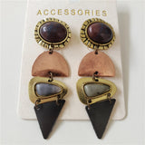 2025 New Indian Ethnic Vintage Bracelet Women Fashion Boho Statement Charm Metal Hollow Links Resin Stone Bracelets Jewelry