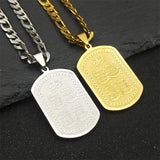 Stainless Steel Islam Allah Quran Necklaces for Women Men Gold Color Choker Necklace Geometry Jewelry Hip Hop Party Gift