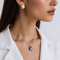 Fashion Natural Labradorite Necklace Pendant Triangle Round Teardrop and Other Ladies Friendship Mother Gift Necklace Jewelry