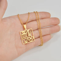 Anniyo Ancient African Traditional Culture Gye Nyame Symbols Ancient Egypt Pendant Necklaces Stainless Steel Jewelry @367221