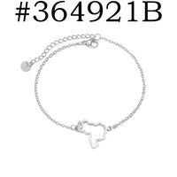 Anniyo 18CM + 5CM Venezuela Map Bracelet for Women Stainless Steel Jewelry  #364721
