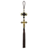 New Car Pendant Metal Diamond Cross Jesus Christian Religious Car Rearview Mirror Ornaments Hanging Auto Car Styling Accessories