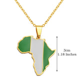 3CM Hip-Hop Africa Map Pendant Necklaces Stainless Steel Jewelry Kenya Mali Senegal Somalia Ghana Sierra Leone Liberia #350221