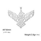 EUEAVAN 5pcs Phoenix Stainless Steel Pendant Fire Bird Hummingbird Charms Lucky Necklace Earrings Jewelry Making Supplies DIY