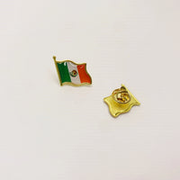 100 Pack Metal Mexico Flag Lapel Pin Waving Mexican Pins Souvenir Friendship Patriotic Brooches Bulk souvenir Series