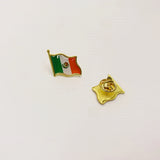 100 Pack Metal Mexico Flag Lapel Pin Waving Mexican Pins Souvenir Friendship Patriotic Brooches Bulk souvenir Series