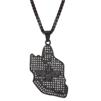 Multiple Countries Map Pendant Necklaces for Woman Man Gold Color IN USA HT ML MU CM PL UAE Africa CZ Map Unisex Jewelry Gift
