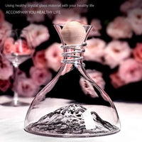 Lead-Free Crystal Wine Decanter  Iceberg Design Aerator Optional Wooden Stopper Home Bar Accessory Barware and homemade items