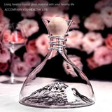 Lead-Free Crystal Wine Decanter  Iceberg Design Aerator Optional Wooden Stopper Home Bar Accessory Barware and homemade items