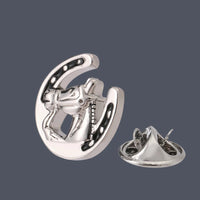 High end men's women's brooches Classic round animal horse head lapel pins hats scarves coats neckpins accessories jewelry gifts