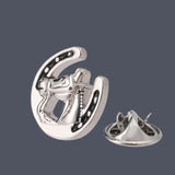 High end men's women's brooches Classic round animal horse head lapel pins hats scarves coats neckpins accessories jewelry gifts
