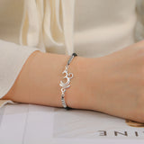 Lucktune OM Symbol Bracelets for Women Men Stainless Steel Women Hand Bracelet Unalome Lotus Buddhism Jewelry Friend Lucky Gift