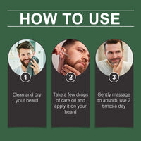Men Beard Nourishing Oil Trim Care Reduce Loss Strengthen Soften Prevent Frizz Improve Nourish Promote Regrowth Beard Growth Oil