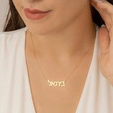 Jewish Language Hebrew Name Necklace Personalized Jewelry Stainless Steel Customized Pendant Friendly Friendship Gift