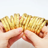 Anniyo (One Piece) Wholesale Dubai Bangle Jewelry Gold Plated Ethiopian Bracelet Openable for Women African Arab Wedding #001802