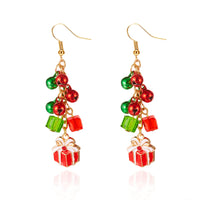 Trendy Christmas Asymmetrical Santa Claus Snowman Snowflake Dangle Earrings for Women Xmas Tree Earring Girls New Year Jewelry