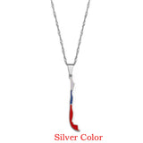 Anniyo Chile Map Flag Pendant Necklaces Gold Color Silver Color Charm Republic of Chile Jewelry Chilean  #244221