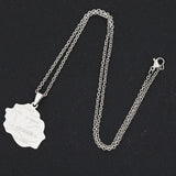 2024 New fashion stainless steel French Reunion map pendant necklace Geometric fashion men's and women's stainless steel pendant