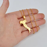 Anniyo Italy Map Pendant Necklaces for Women Girls, Italian Maps Jewelry #122710