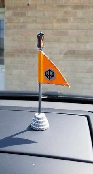 SIKH Punjabi Chardi Kala Nishan Sahib Khanda Khalsa Flag Desktop Stand Singh