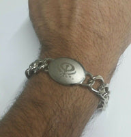 Stunning Steel Singh Khalsa Sikh Khanda Chain Bracelet  Lovely Punjabi design H