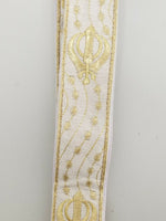 Sikh Singh Kaur Khalsa Adjustable Gatra Belt for Siri Sahib or Kirpan White SSS3