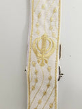 Sikh Singh Kaur Khalsa Adjustable Gatra Belt for Siri Sahib or Kirpan White SSS3