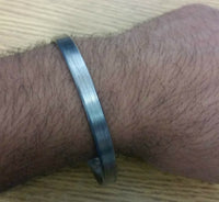 Sarbloh Steel Pure Iron Flat Plain Smooth Sikh Kara Punjabi Kada Bracelet A8