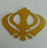 sij Punjabi PEQUEÑO DORADO Khanda SINGH KHALSA Acrílico Adhesivo posterior