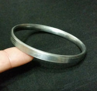 Sarbloh Steel Pure Iron Flat Plain Smooth Sikh Kara Punjabi Kada Bracelet A8