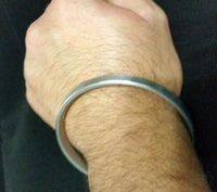 Sarbloh Steel Pure Iron Flat Plain Smooth Sikh Kara Punjabi Kada Bracelet A8