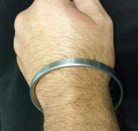 Sarbloh Steel Pure Iron Flat Plain Smooth Sikh Kara Punjabi Kada Bracelet A8