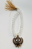 Punjabi Sikh Glass Beads Mala Khanda Stunning Pendant Evil Protection Car HANGER