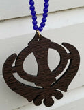 Punjabi Sikh Wooden Khanda Stunning Pendant Evil Protection Car HANGER Gift AA10