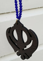 Punjabi Sikh Wooden Khanda Stunning Pendant Evil Protection Car HANGER Gift AA10