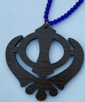 Punjabi Sikh Wooden Khanda Stunning Pendant Evil Protection Car HANGER Gift AA10