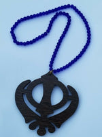 Punjabi Sikh Wooden Khanda Stunning Pendant Evil Protection Car HANGER Gift AA10