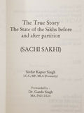 The True Story Sachi Sakhi Sirdar Kapur Singh English Reading Literature Book B3