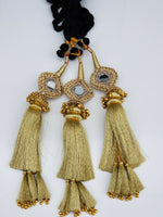 Indian Punjabi Pranda Mehndi Jagoo Mirror Bridal Patiala Paranda Hair Braid GG1