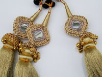 Indian Punjabi Pranda Mehndi Jagoo Mirror Bridal Patiala Paranda Hair Braid GG1