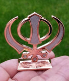 Sikh Punjabi Rose Gold Singh Kaur Khanda Khalsa Car Dashboard Desktop Stand UU1